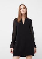 Mango Mango Contrast Sleeve Dress