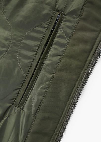Mango Man Mango Man Faux-shearling Neck Bomber Jacket