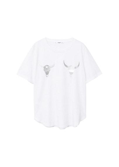 Mango Mango Metallic Detail T-shirt