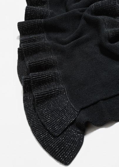 Mango Mango Ruffle Metallic Scarf
