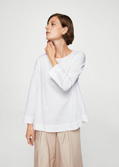 Mango Mango Back Button Blouse