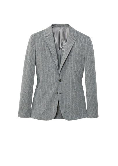 Mango Man Mango Man Striped Unstructured Blazer