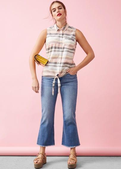 Violeta By Mango Violeta By Mango Striped Bow Blouse