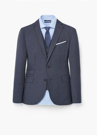 Mango Man Mango Man Prince Of Wales Wool-blend Suit Blazer