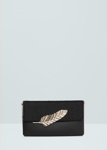 Mango Mango Leather Flap Bag