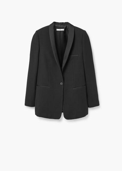 Mango Satin Lapels Blazer