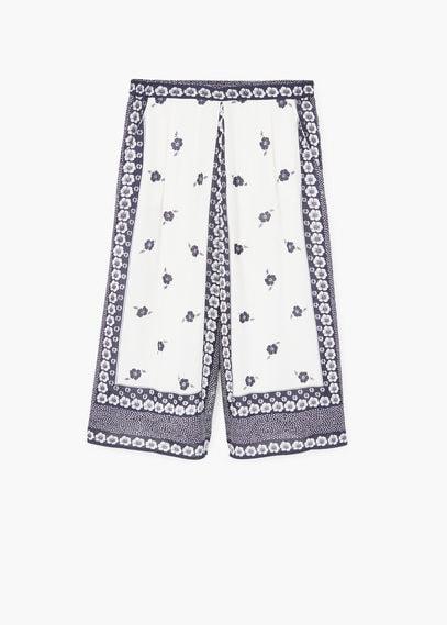 Mango Mango Floral Crop Trousers