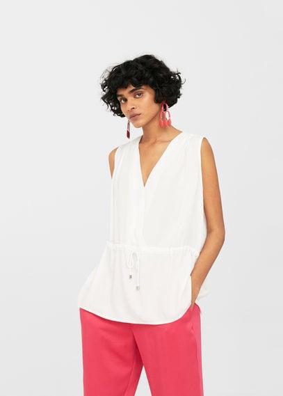 Mango Mango Adjustable Cord Blouse