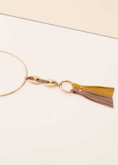 Violeta By Mango Violeta By Mango Fringed Appliqu Necklace