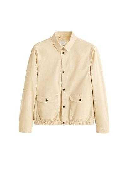 Mango Man Mango Man Elastic Waist Cotton Jacket