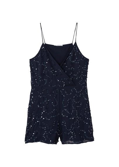 Mango Mango Embroidered Sequins Jumpsuit