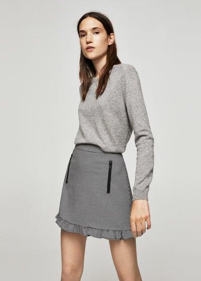 Mango Mango Ruffled Vichy Skirt