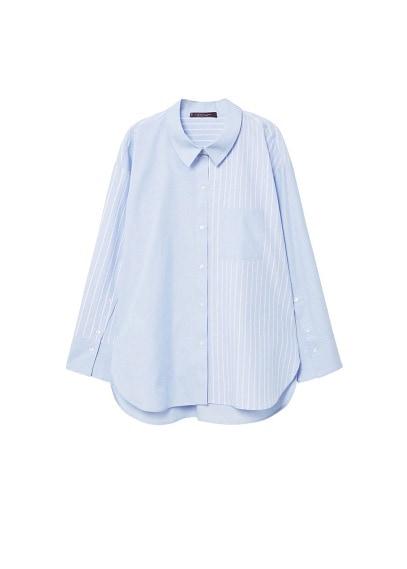 Violeta By Mango Violeta By Mango Contrasting Cotton-blend Shirt
