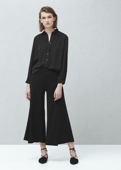 Mango Crochet Panels Shirt