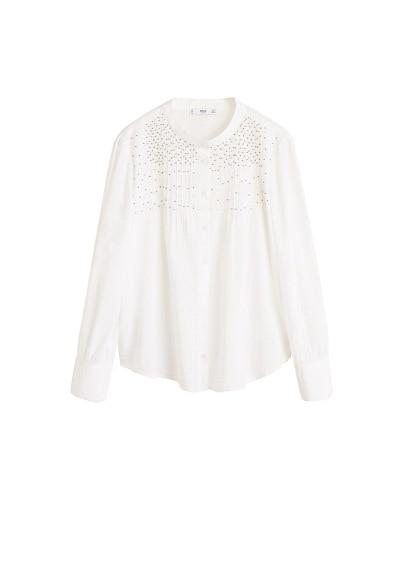 Mango Mango Bead Embroidered Shirt
