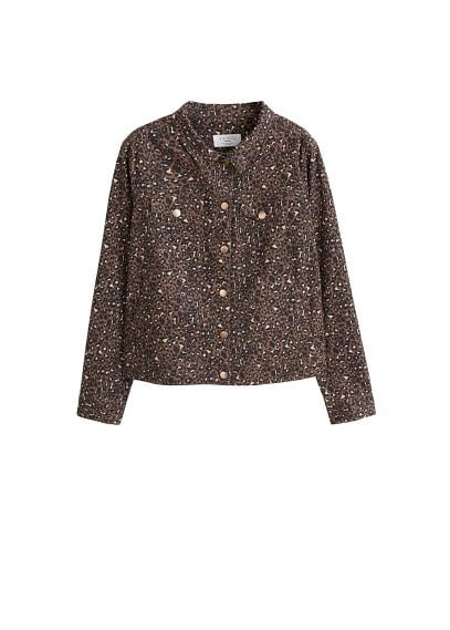 Violeta By Mango Violeta By Mango Animal Print Cotton Jacket