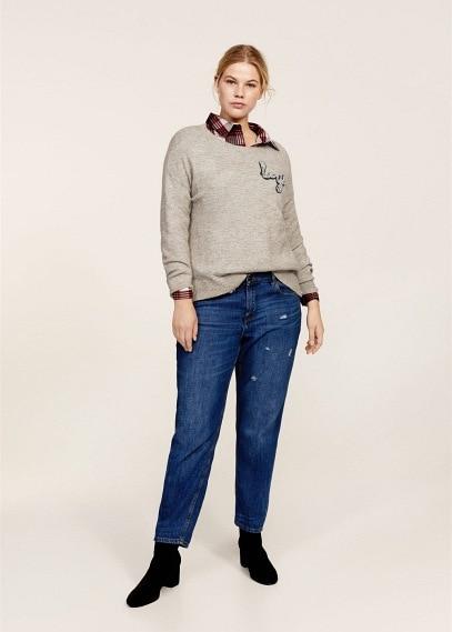 Violeta By Mango Violeta By Mango Rhinestone Appliqu Sweater