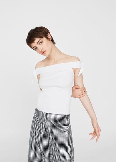 Mango Mango Off-shoulder Crop Top