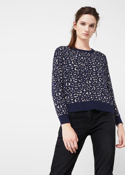 Mango Mango Printed Cotton Sweater