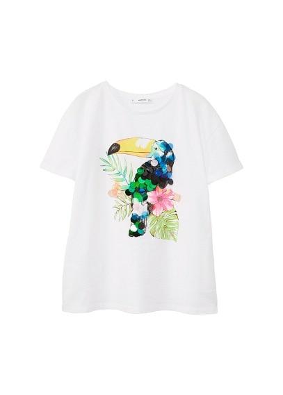 Mango Mango Sequin Print T-shirt