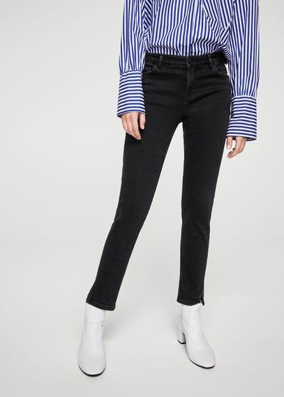 Mango Mango Side Slit Slim Jeans