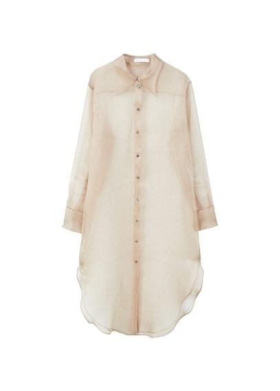 Mango Mango Silk Long Shirt