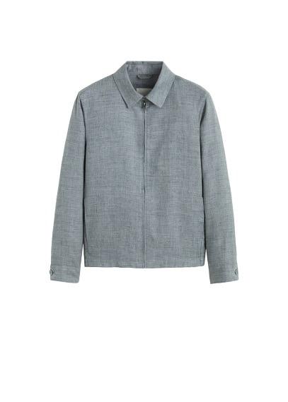 Mango Man Mango Man Flecked Cotton Linen Jacket
