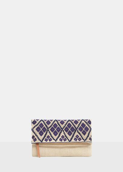 Violeta By Mango Violeta By Mango Embroidered Envelope Bag