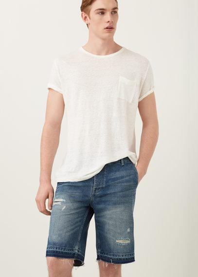 Mango Man Mango Man Medium Wash Denim Bermuda Shorts