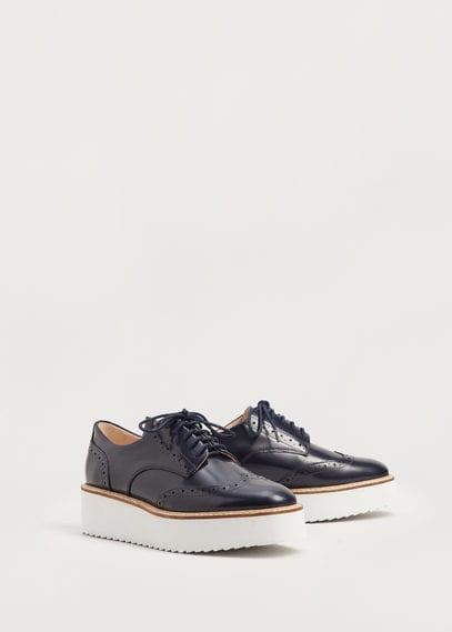 Violeta By Mango Violeta By Mango Contrast Sole Leather Blucher