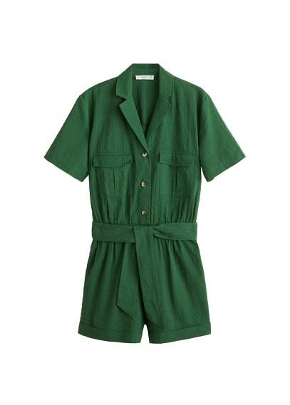Mango Mango Cotton Pockets Jumpsuit