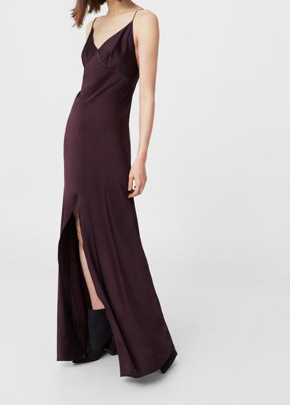 Mango Mango Cut-out Silk Dress