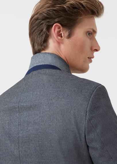 Mango Man Mango Man Modern Slim-fit Patterned Suit Blazer