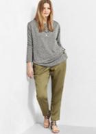 Violeta By Mango Flecked Buttons Sweatshirt