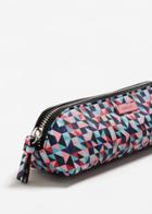 Mango Mango Geometric Print Cosmetic Bag