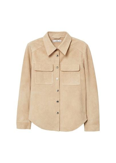 Mango Mango Pockets Leather Jacket