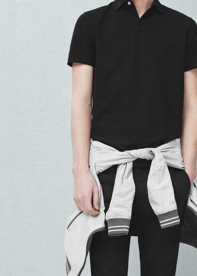 Mango Man Mango Man Textured Cotton Polo Shirt