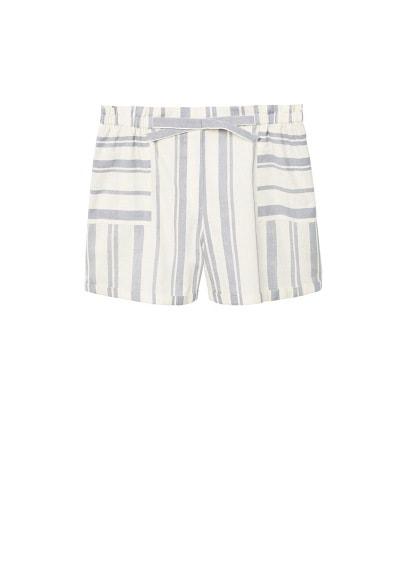 Violeta By Mango Violeta By Mango Striped Linen-blend Bermuda Shorts