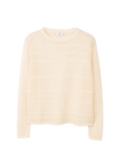 Mango Mango Blond-lace Detail Sweater