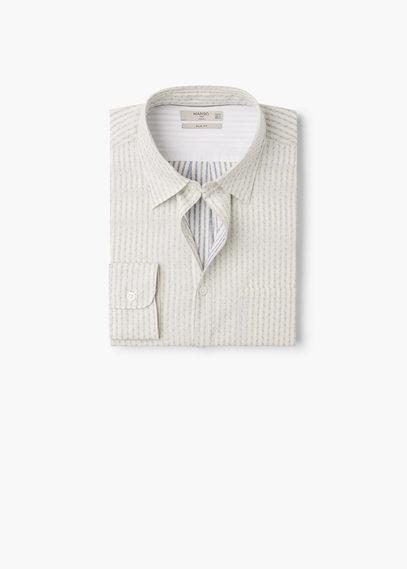 Mango Man Mango Man Slim-fit Stripe-pattern Shirt
