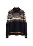 Mango Man Mango Man High Collar Jacquard Sweater