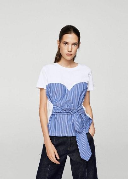 Mango Mango Knot Striped T-shirt