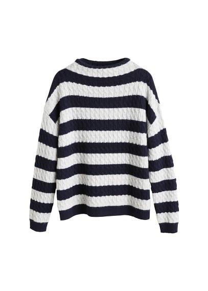 Mango Mango Striped 100% Cashmere Sweater