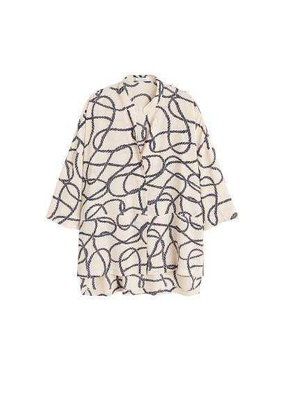 Violeta By Mango Violeta By Mango Oversize Printed Blouse