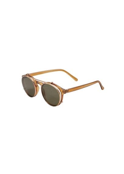 Mango Man Mango Man Acetate Frame Clip On Sunglasses
