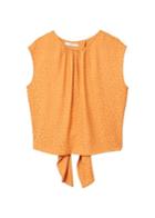 Mango Mango Bow Leopard-print Top