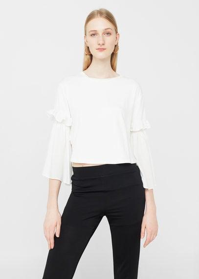 Mango Mango Flared Sleeve T-shirt