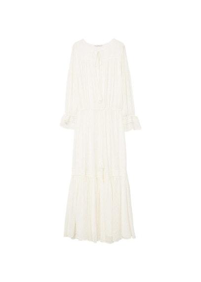 Mango Mango Plumeti Long Dress