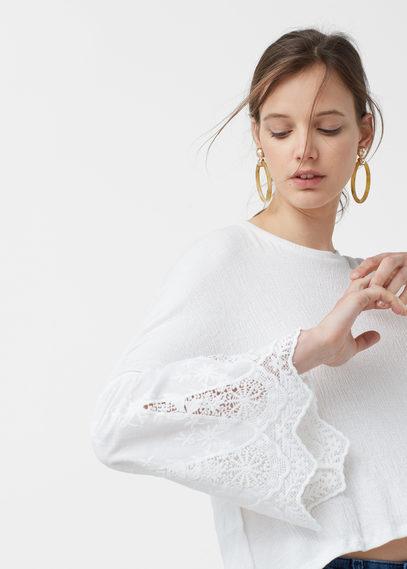 Mango Mango Blonda Sleeve T Shirt