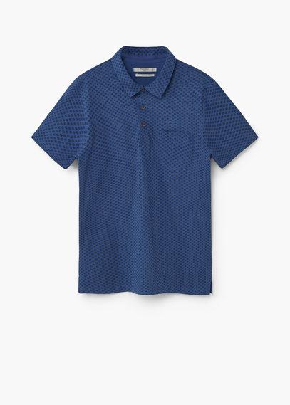 Mango Man Mango Man Printed Cotton Polo Shirt